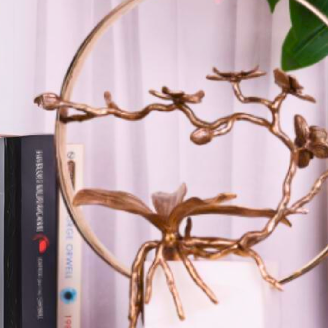 Eternal Harmony Sculpture - Brass & Corian