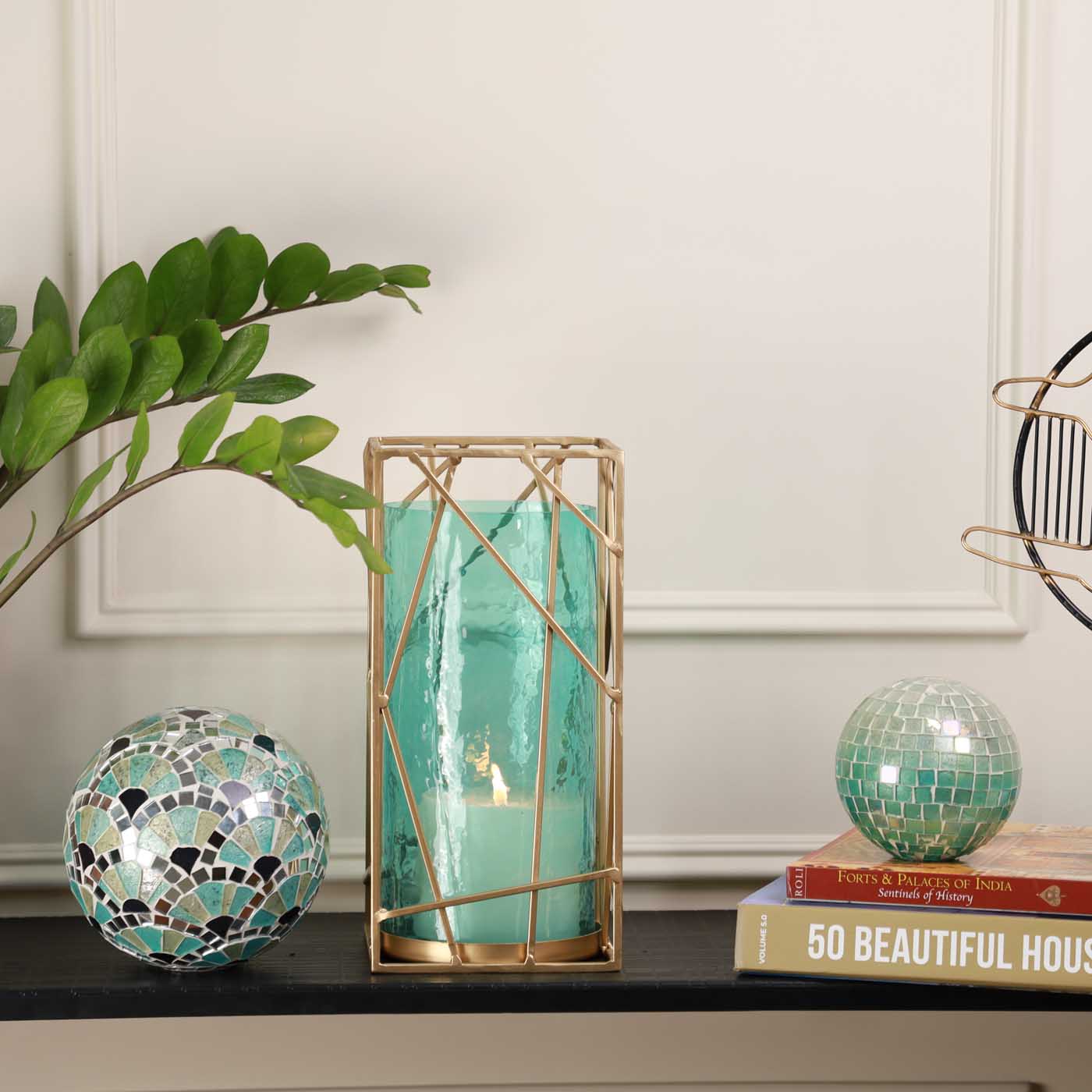 Big Hurricane Candle Holder (Blue)