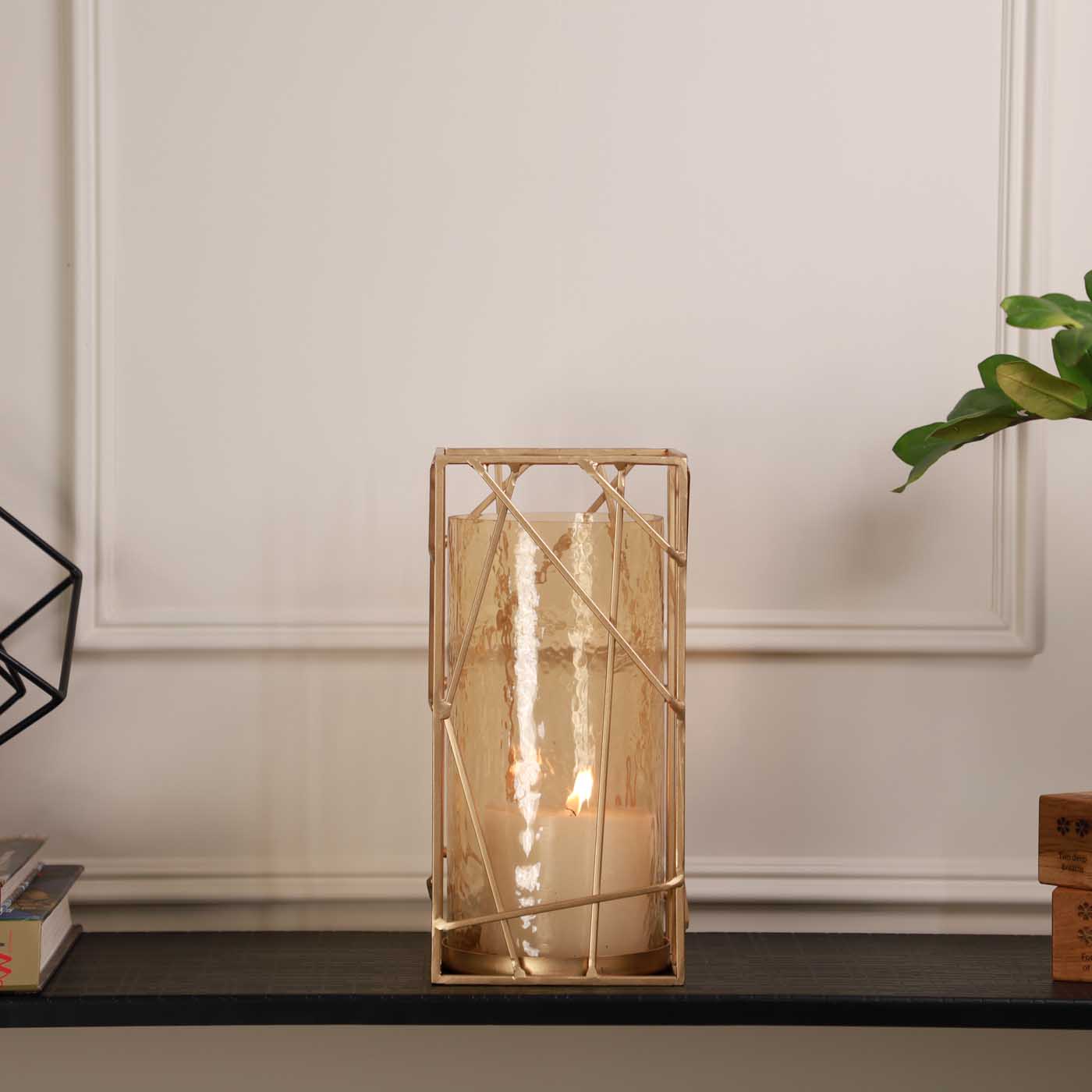 Big Hurricane Candle Holder (Yellow)