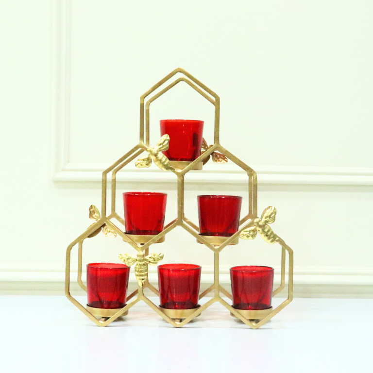 Beehive Red T- Light Holder - Curiocart