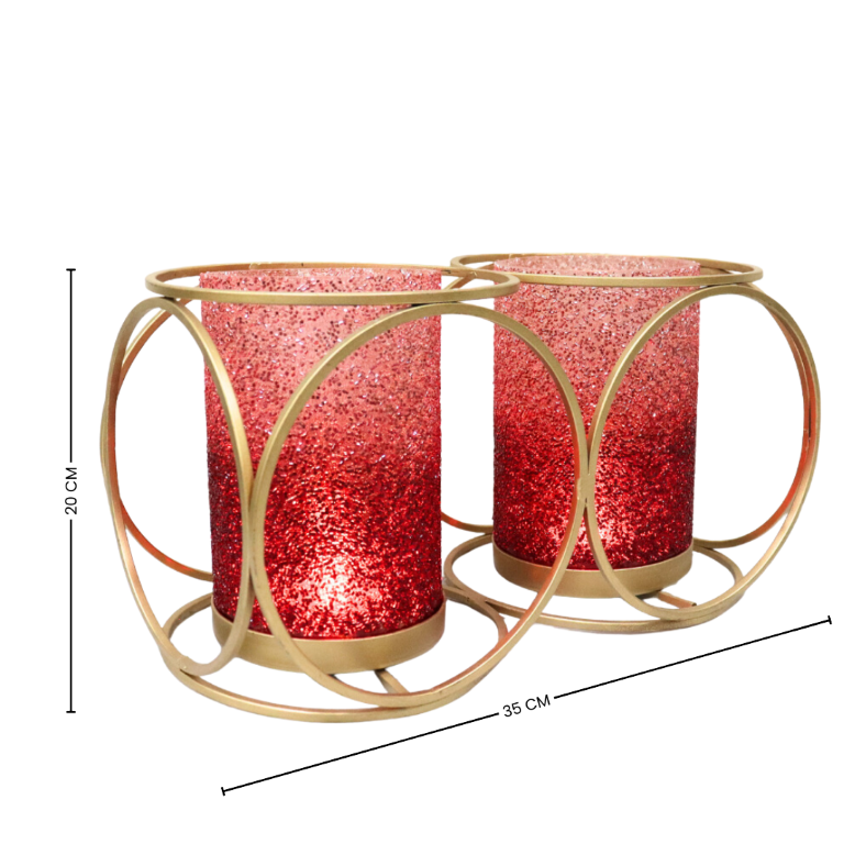 GlowLite pink red twin flames Votive - Curiocart