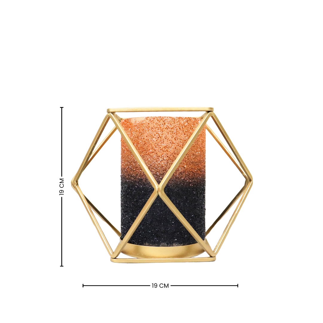 GlowLite Orange Black solo Votive - Curiocart