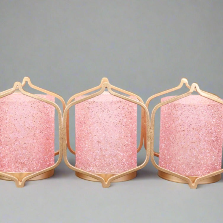 GlowLite Pink Triple flame Votives - Curiocart