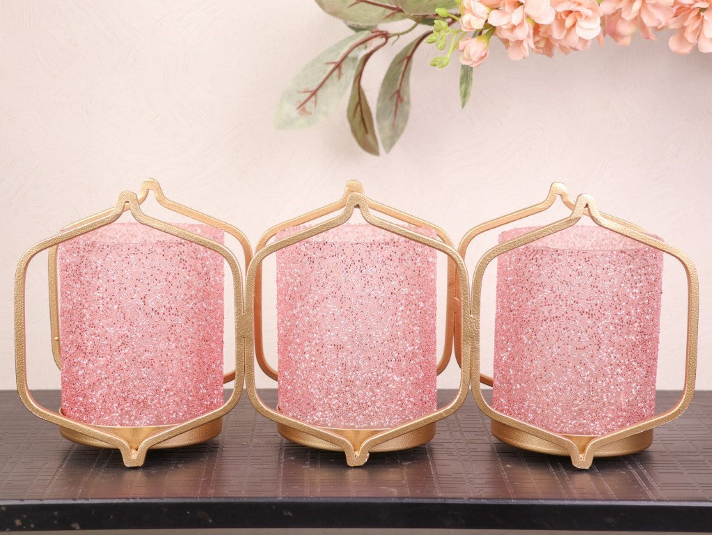 GlowLite Pink Triple flame Votives - Curiocart