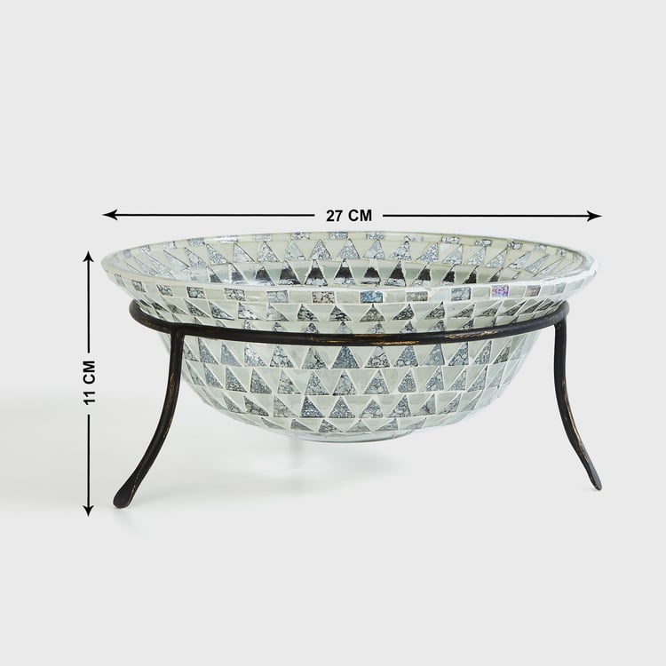 Glass Mosaic Potpourri Bowl with Stand - Curiocart