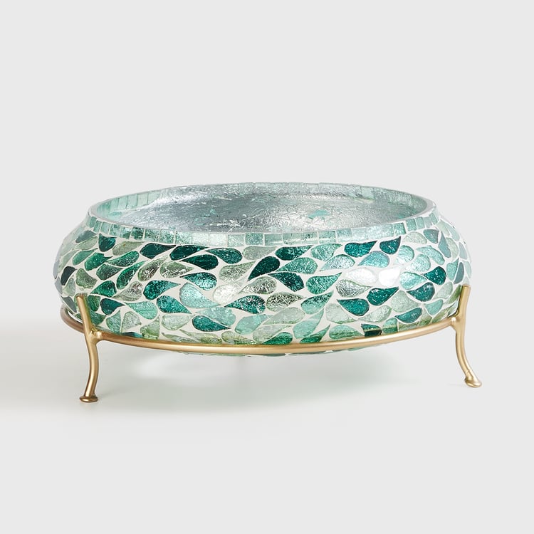 Glass Mosaic Potpourri Bowl with Stand - Curiocart