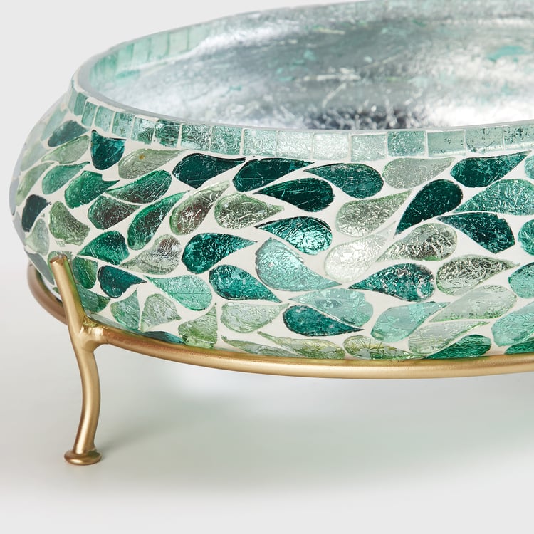 Glass Mosaic Potpourri Bowl with Stand - Curiocart
