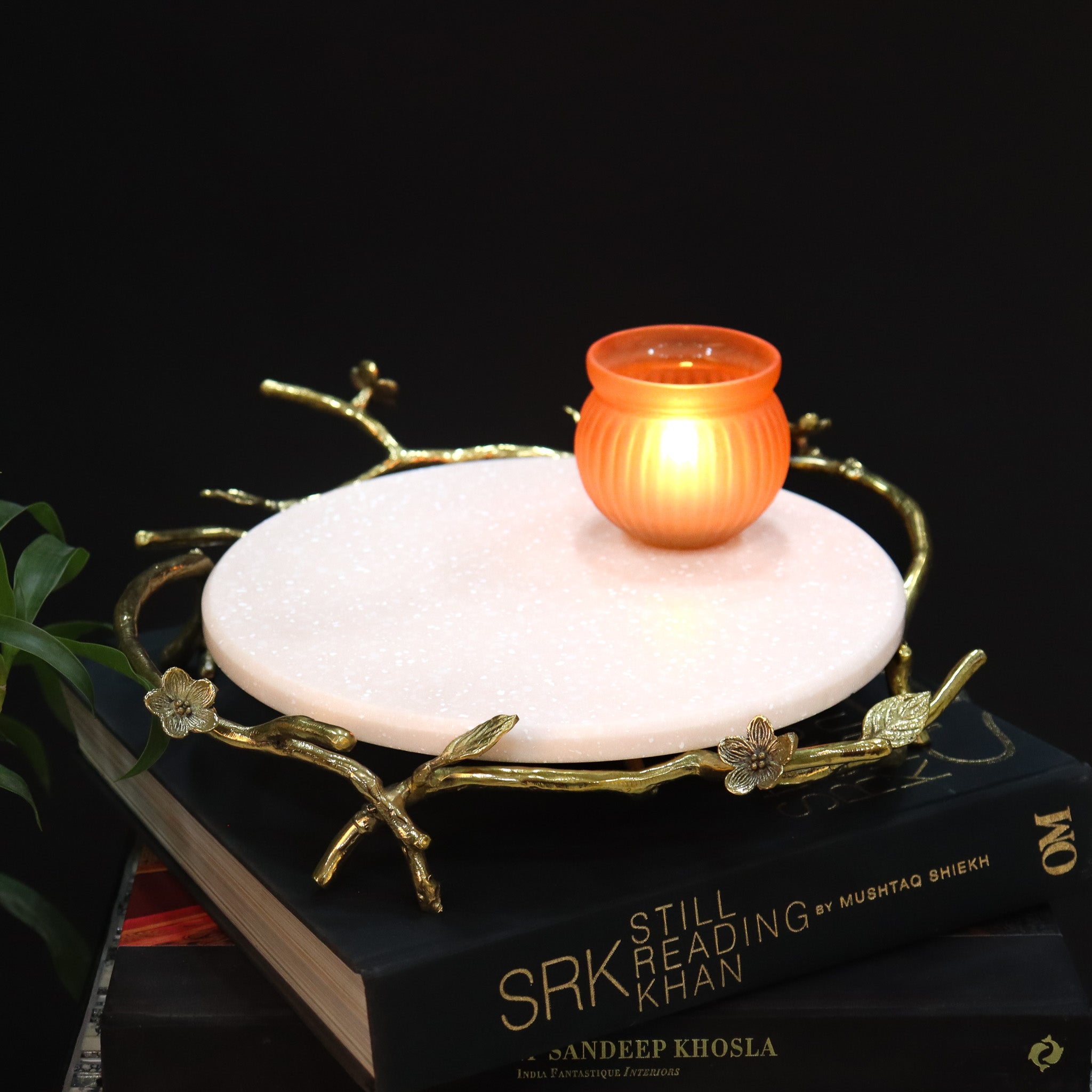 Brass Think with Corian Tray - Curiocart