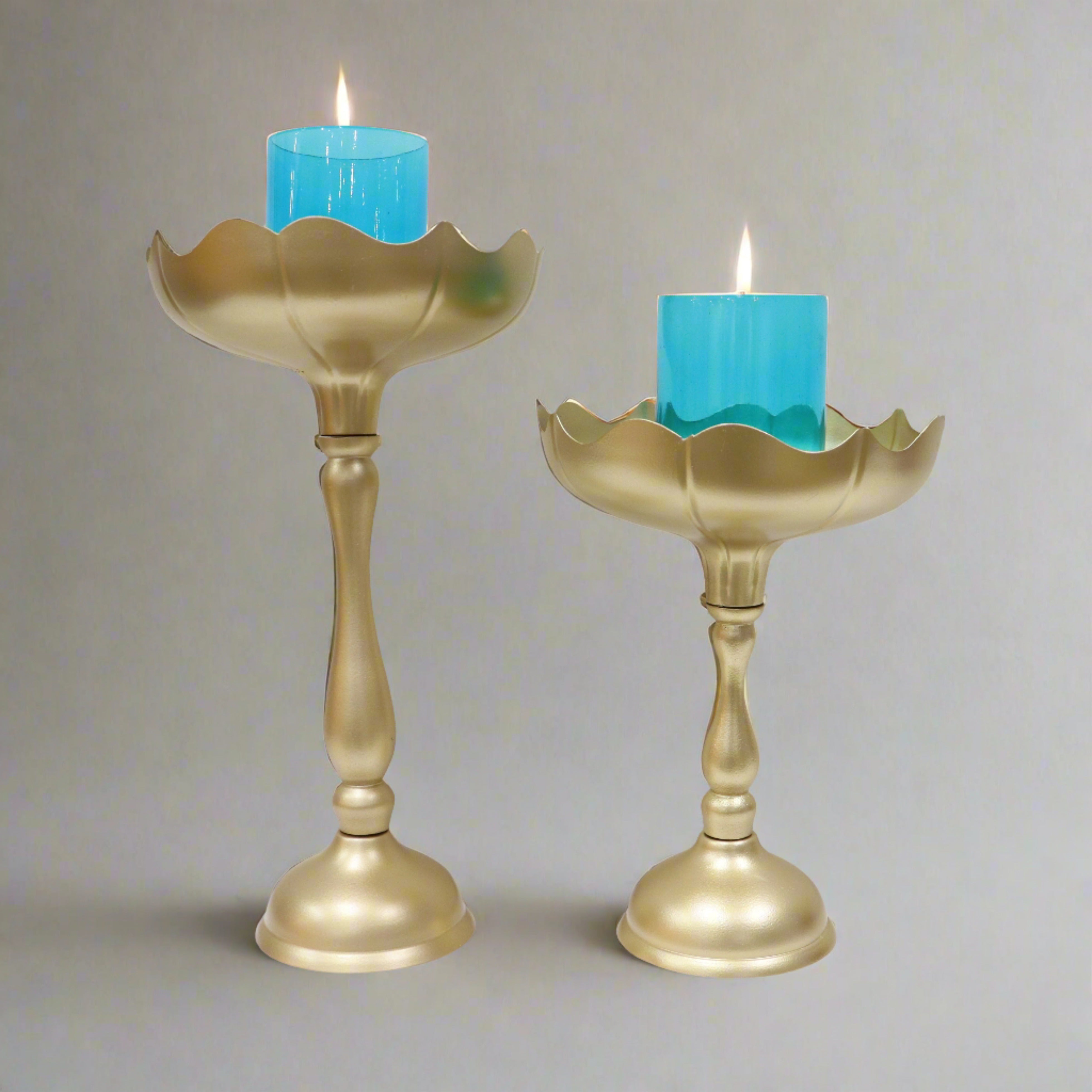 Lotus Set of 2 Candle Holder