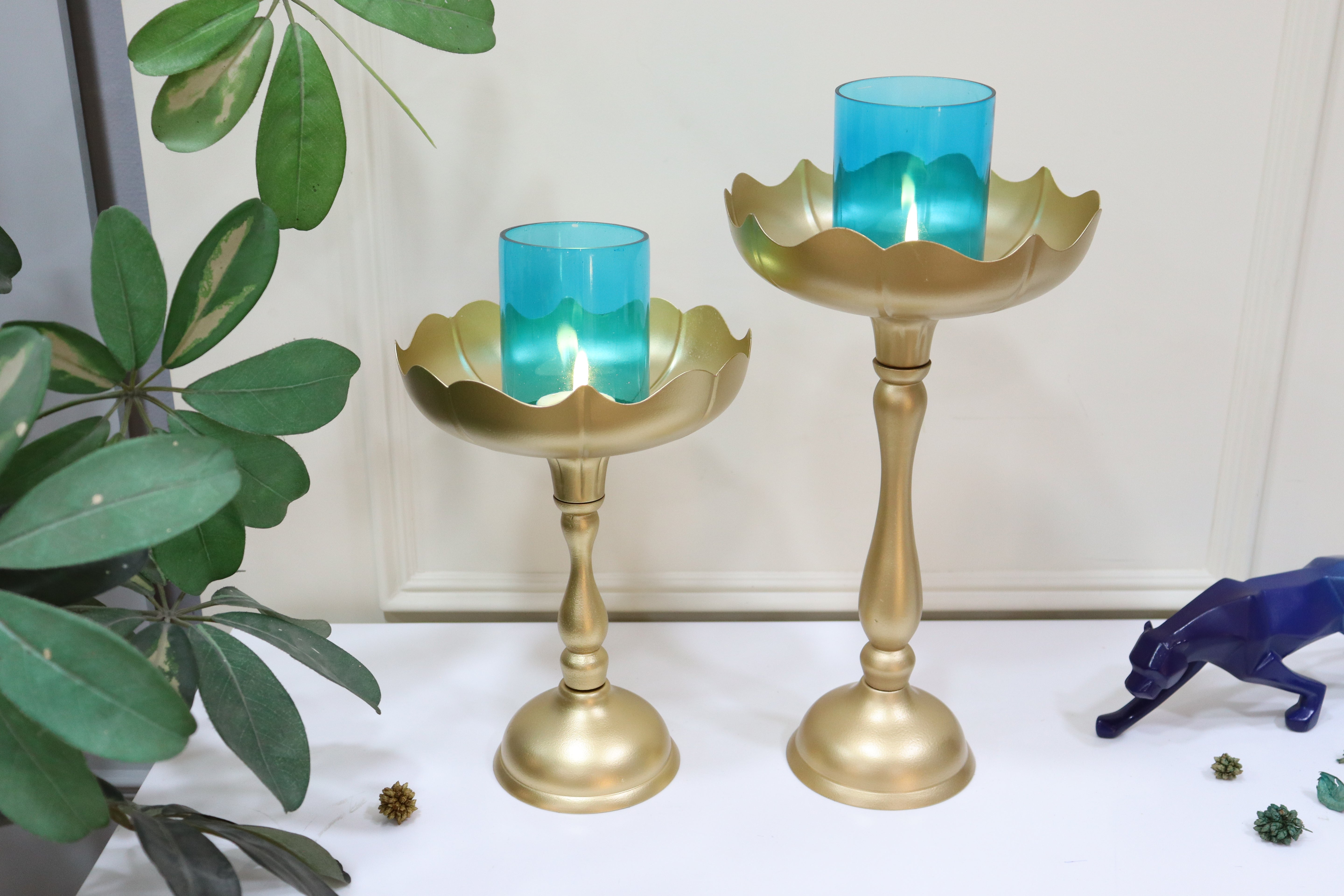 Lotus Set of 2 Candle Holder