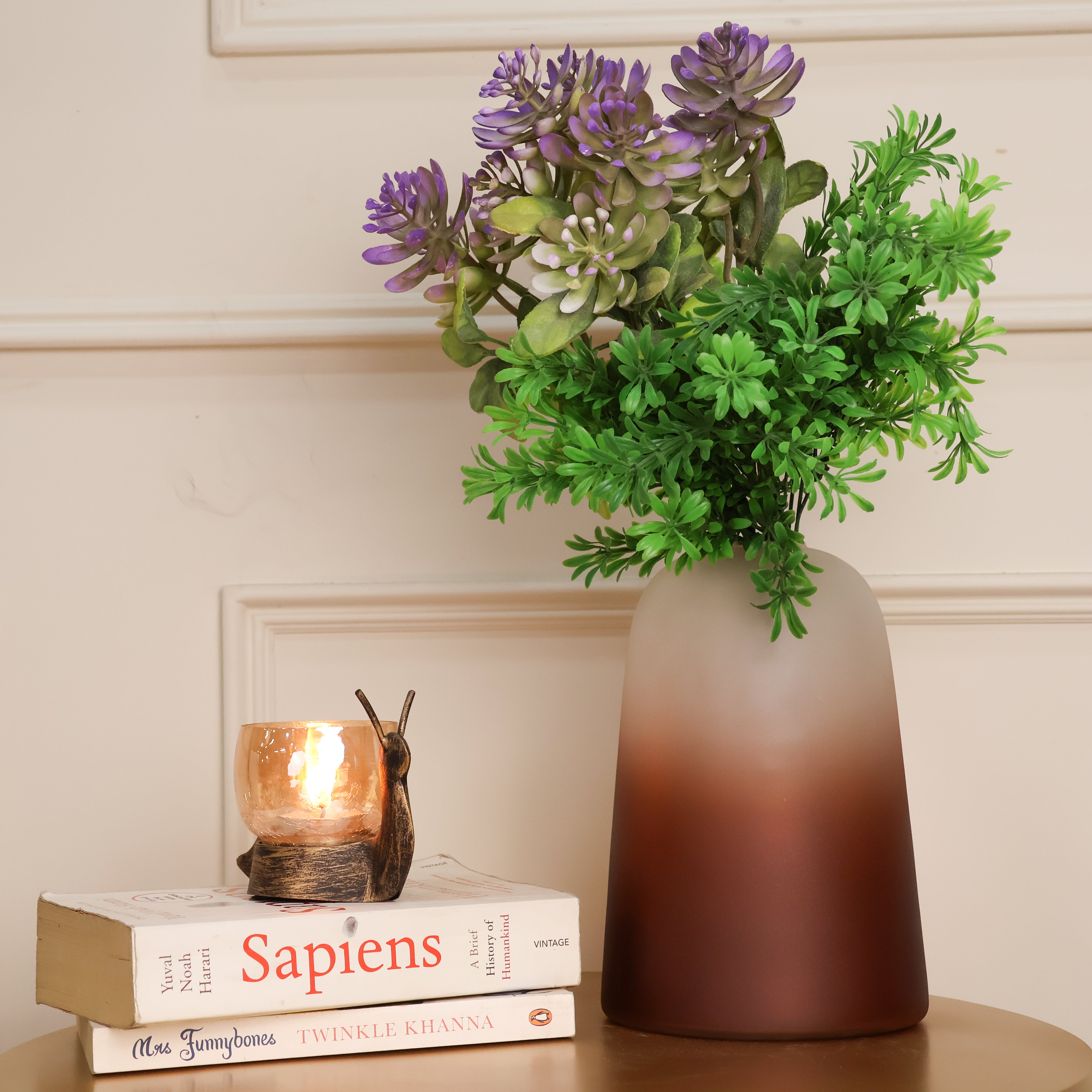Frosted Glass Dome Vase Big
