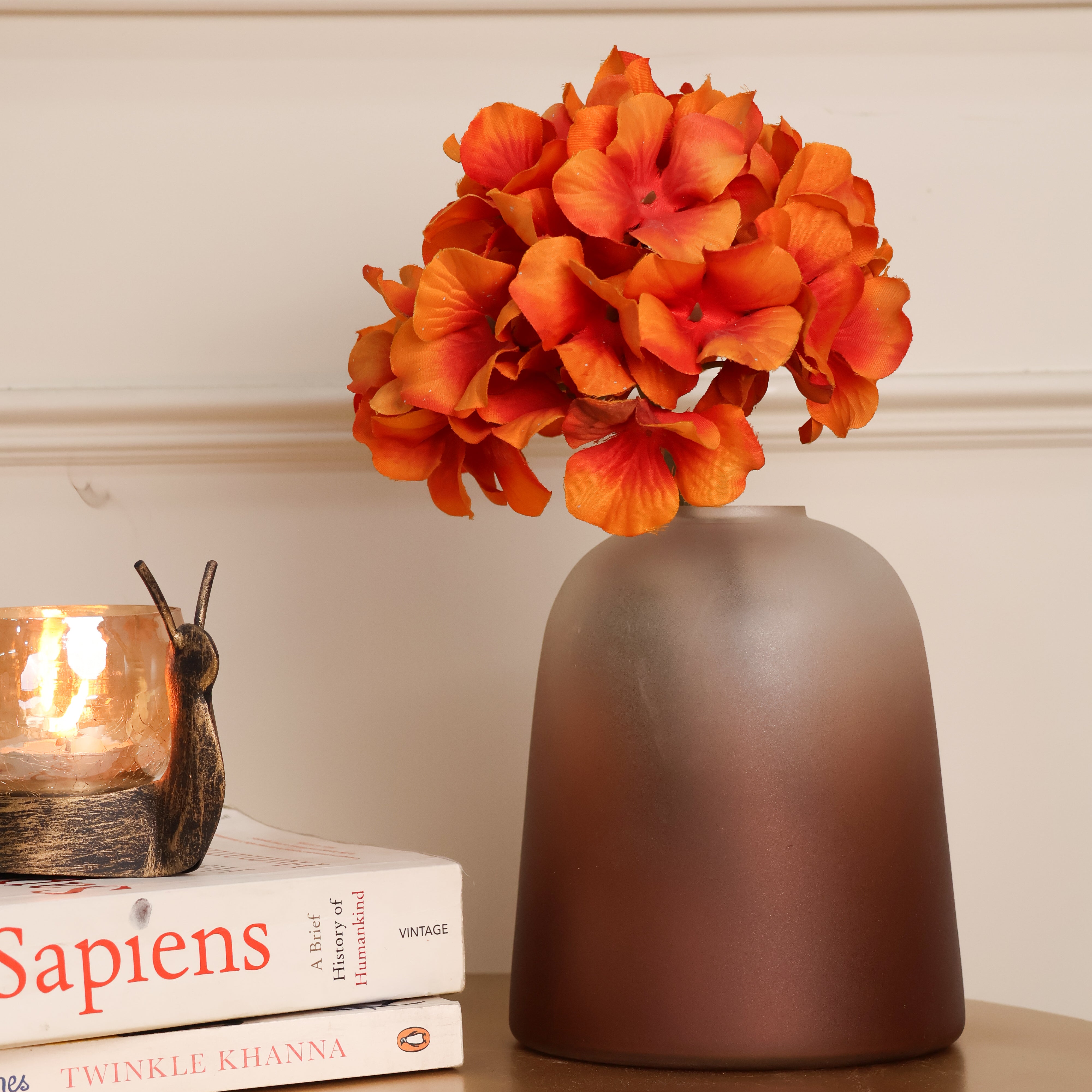 Frosted Glass Dome Vase Small