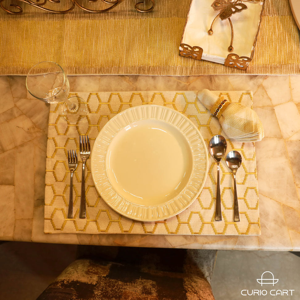 Queen Garden Ceramic Off-White Plate - Set of 2