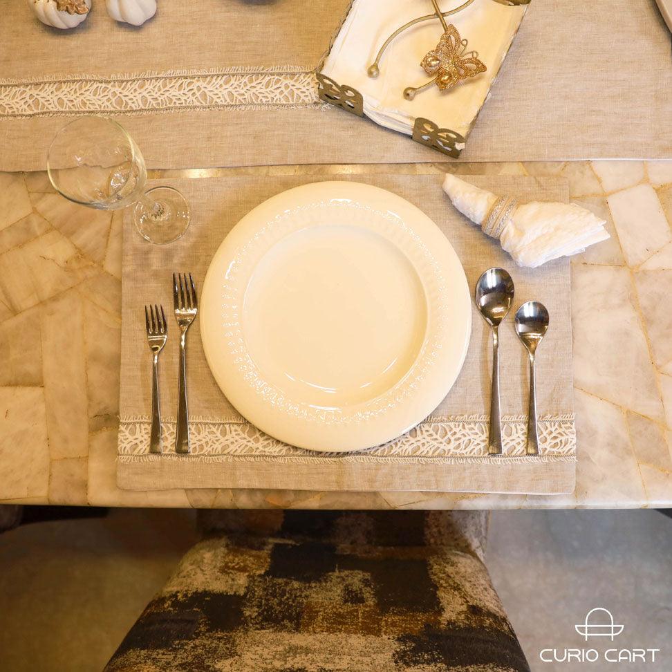 Nuovo Ceramic White Plate - Set of 2