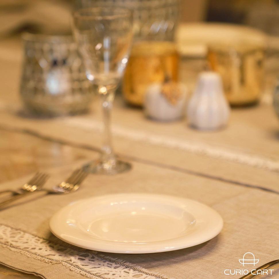 NEO Ceramic White Plate - Set of 2 - Curiocart