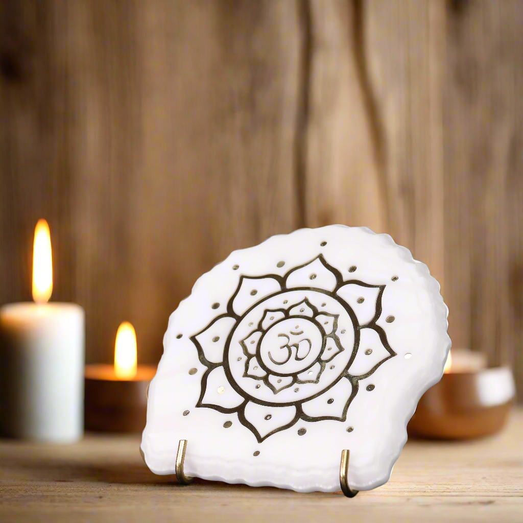 SPIRITUAL BLISS Sunflower OM (WHITE ONEX