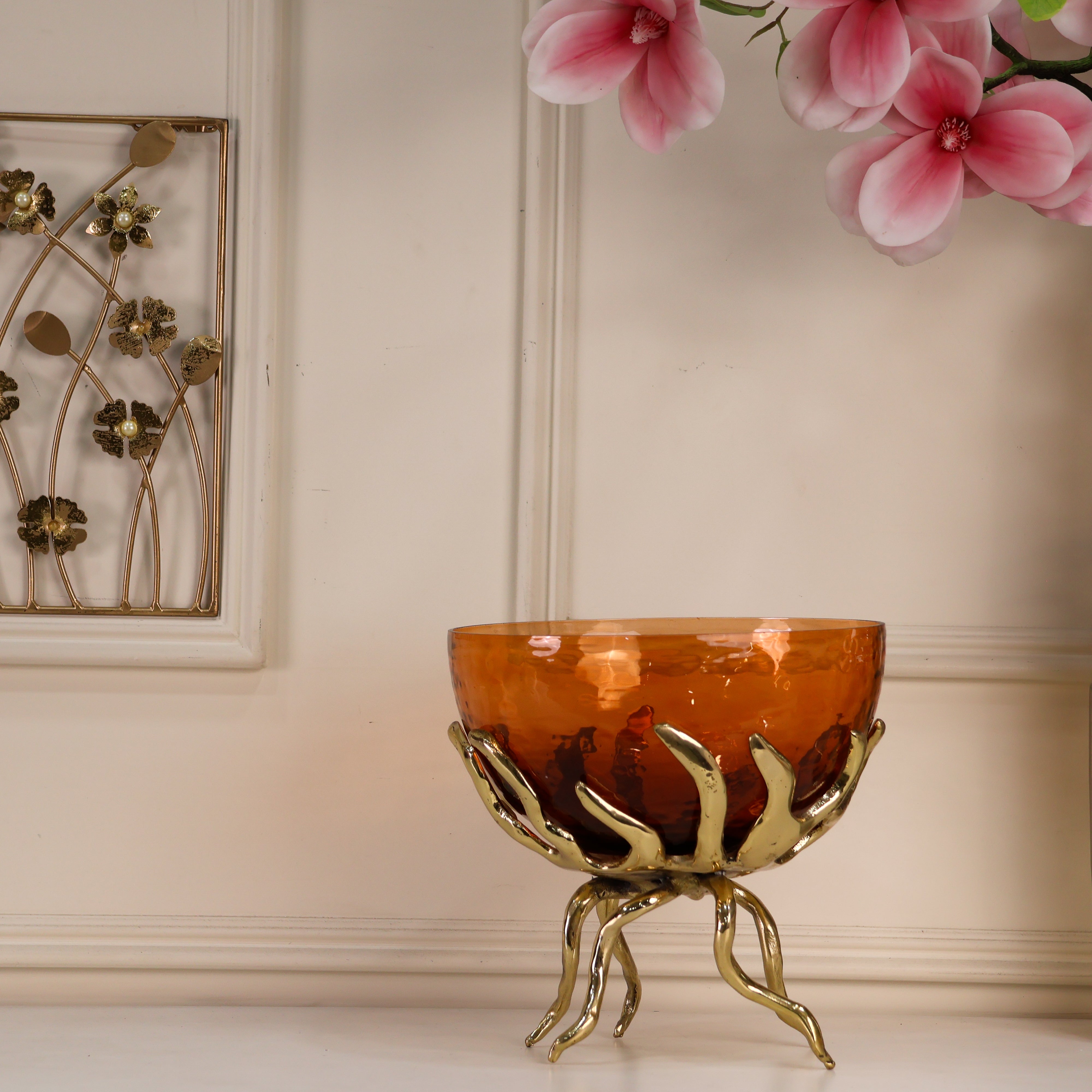 Enchanted Roots Lamp Set - BRASS & GLASS - SET OF 3