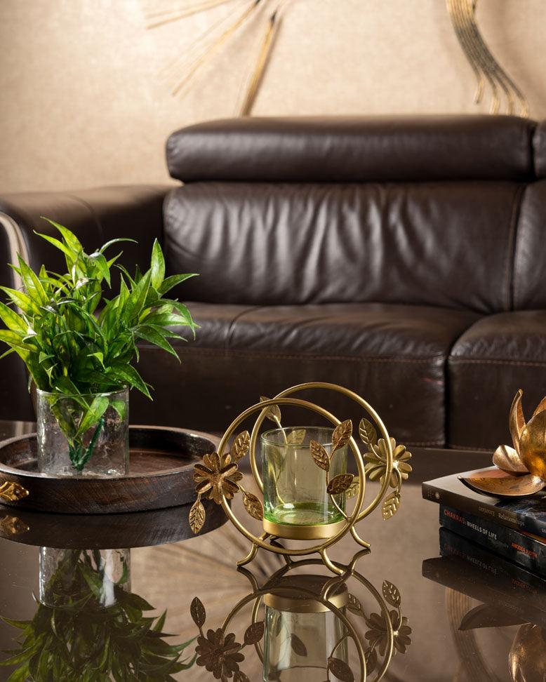 Floral Metal T-Light Holder