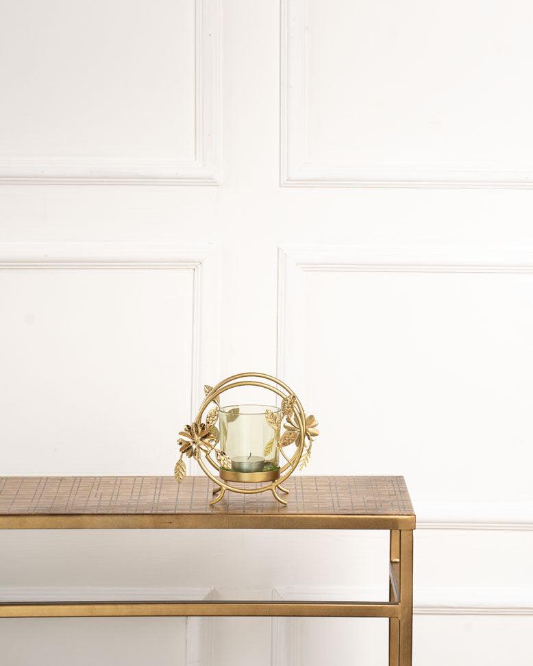 Floral Metal T-Light Holder