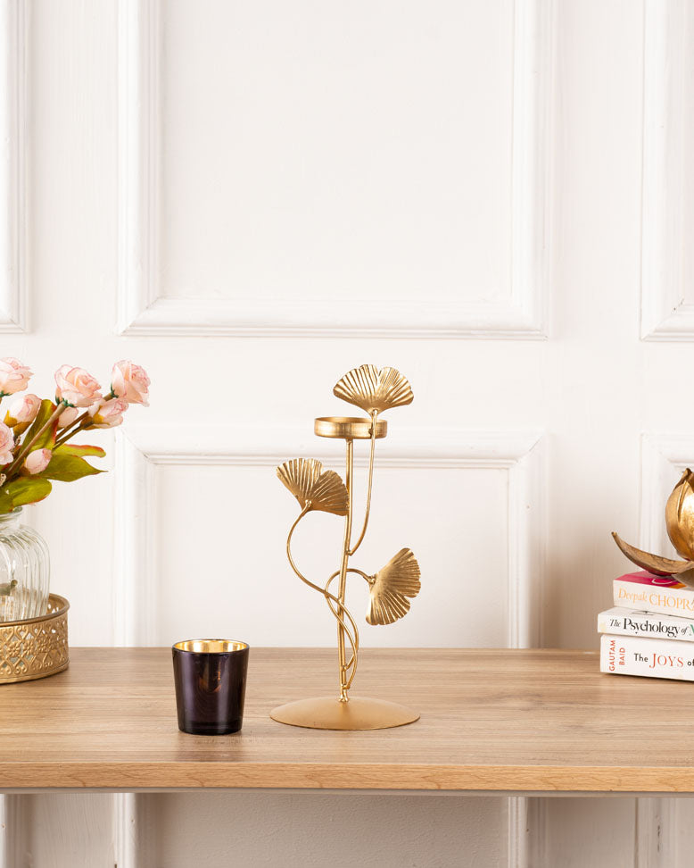 Gold and Black Candle Stand (Black & Gold)
