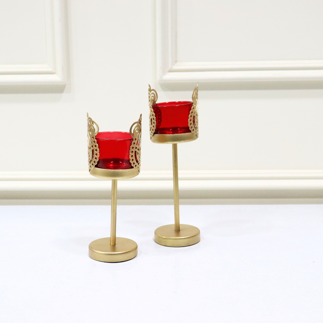 Royal Elegance Votive Stand: Set of Two - Curiocart