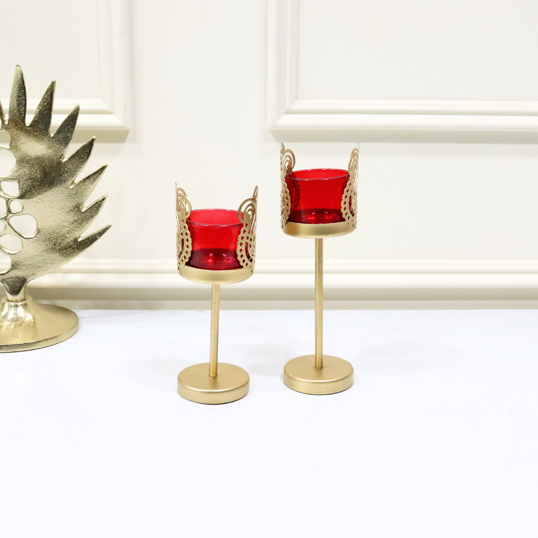 Royal Elegance Votive Stand: Set of Two - Curiocart