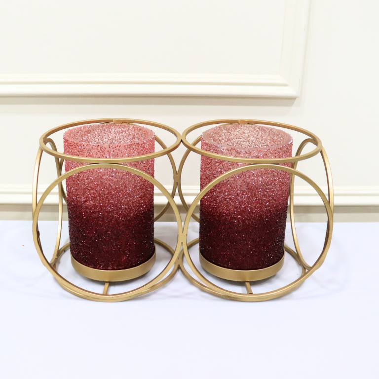 GlowLite pink red twin flames Votive - Curiocart