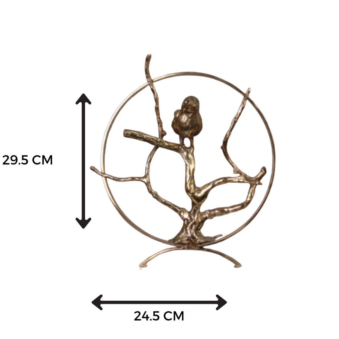 Nature's Serenade Sculpture - Brass & Corian