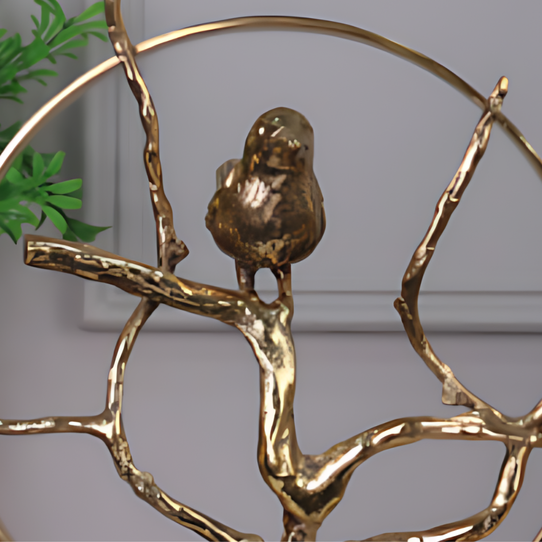 Nature's Serenade Sculpture - Brass & Corian