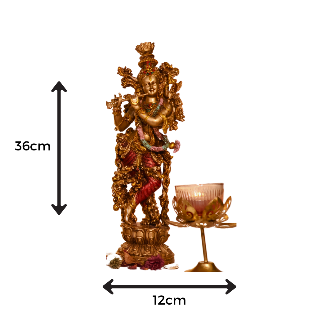 Grand Krishna Flute Play Statue