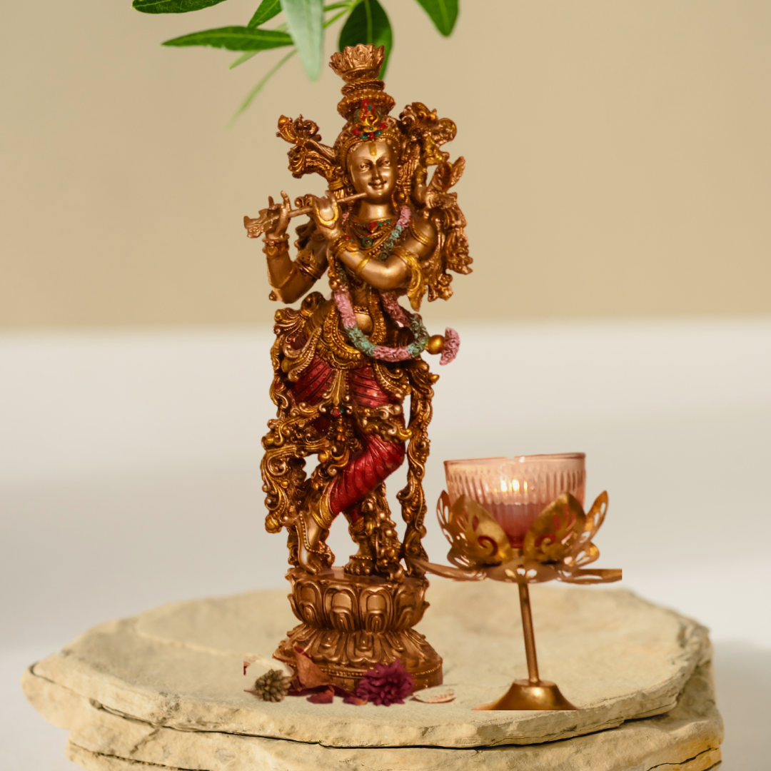 Grand Krishna Flute Play Statue