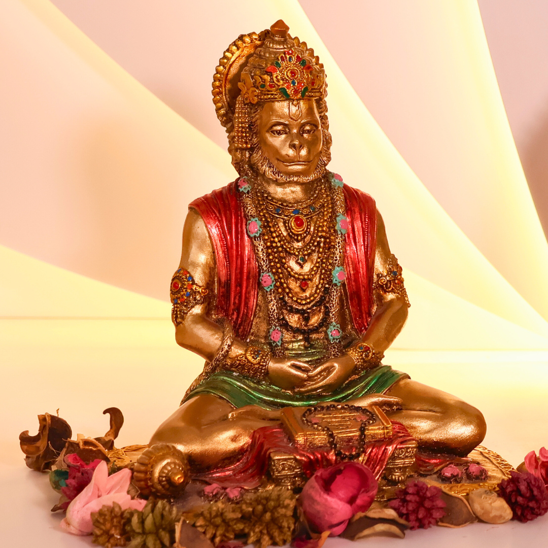 Meditative Hanuman in Sitting Pose