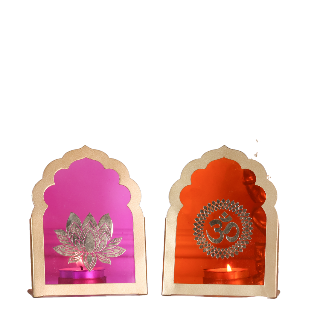 Decorative Colorful Deepam/Votives Set of 2