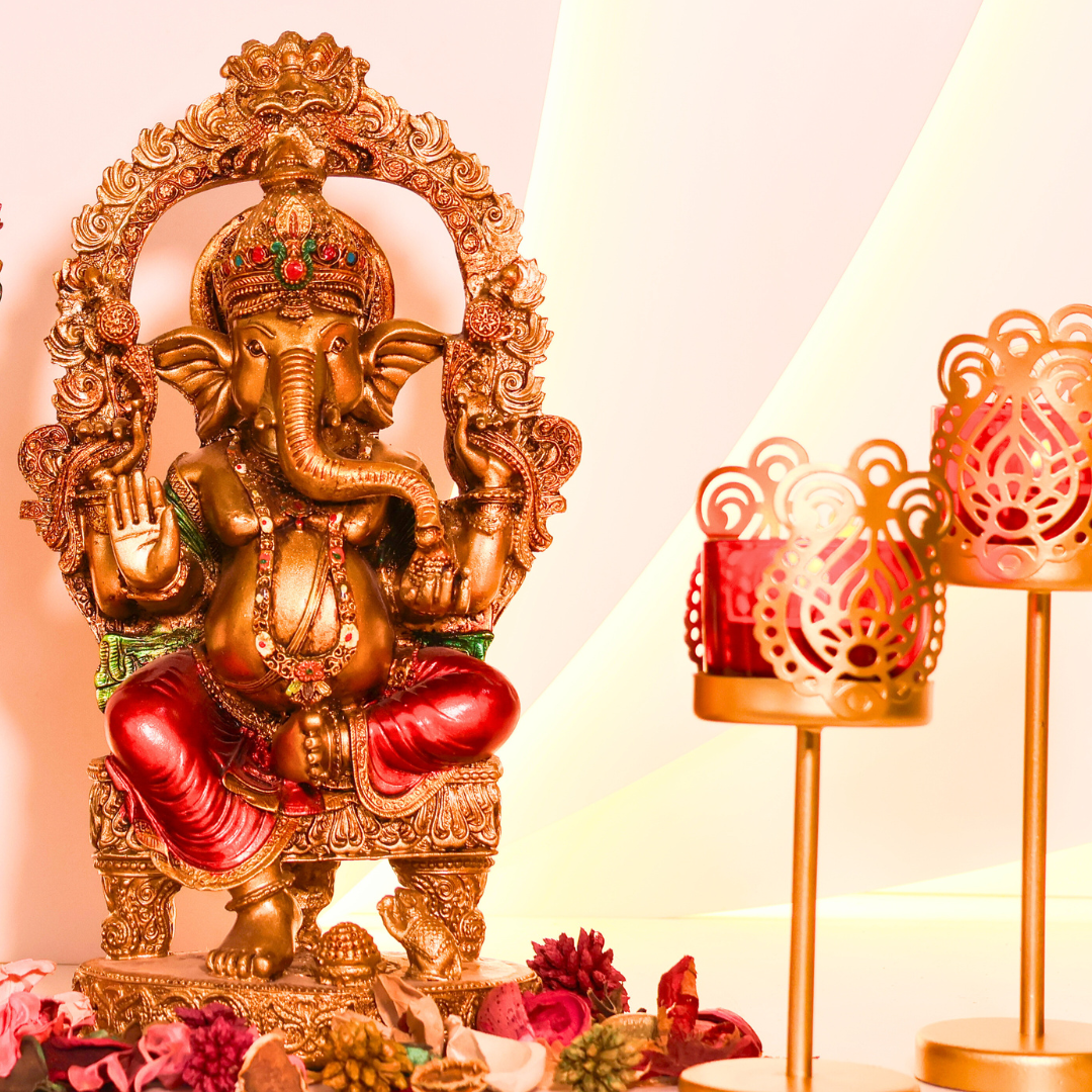 Ganesha Lakshmi Statue Set