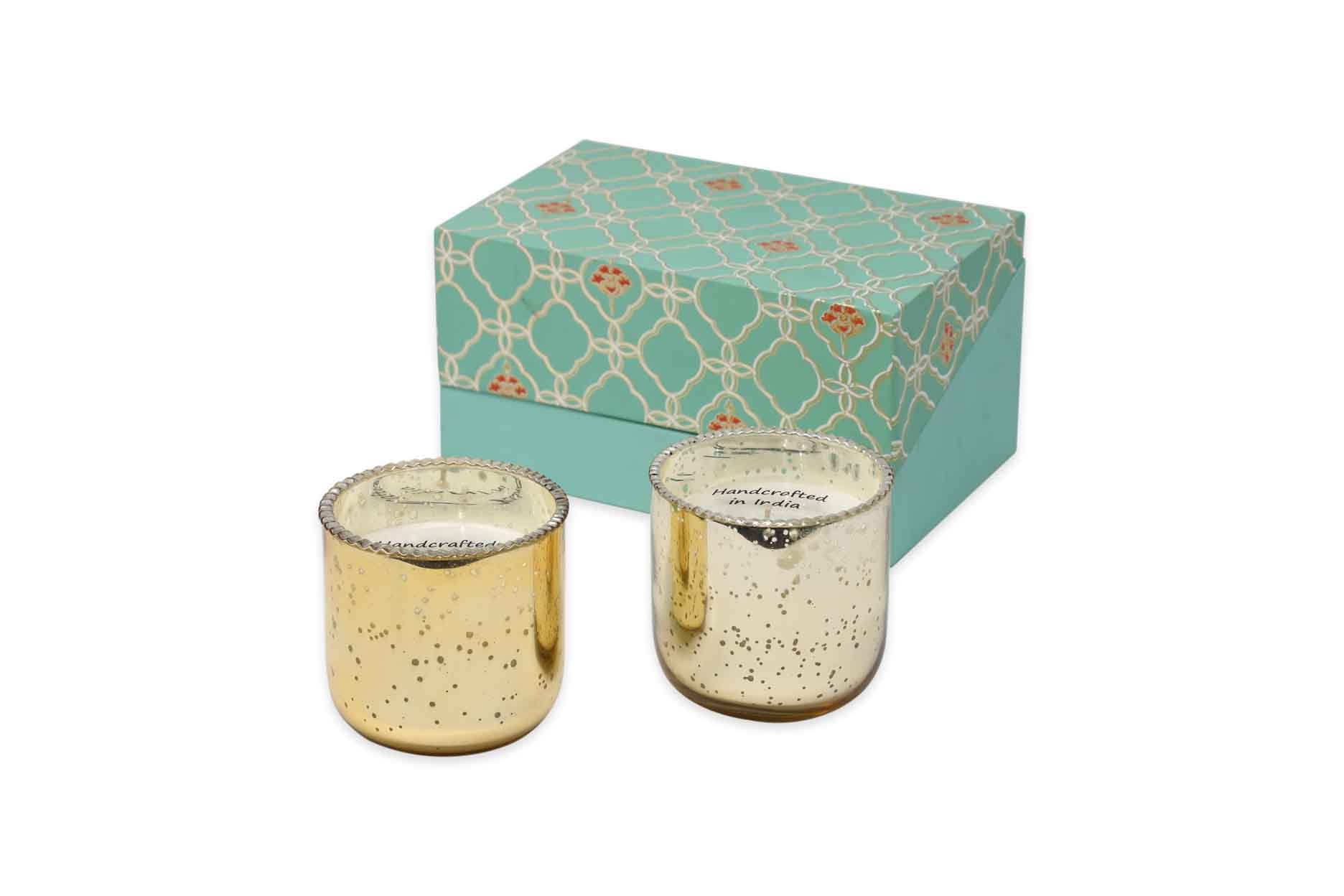 Antique Votives With Iris Box & Wax (Pack Of 2)