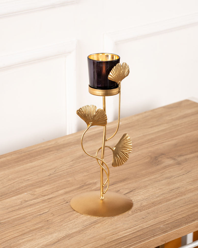 Gold and Black Candle Stand (Black & Gold)